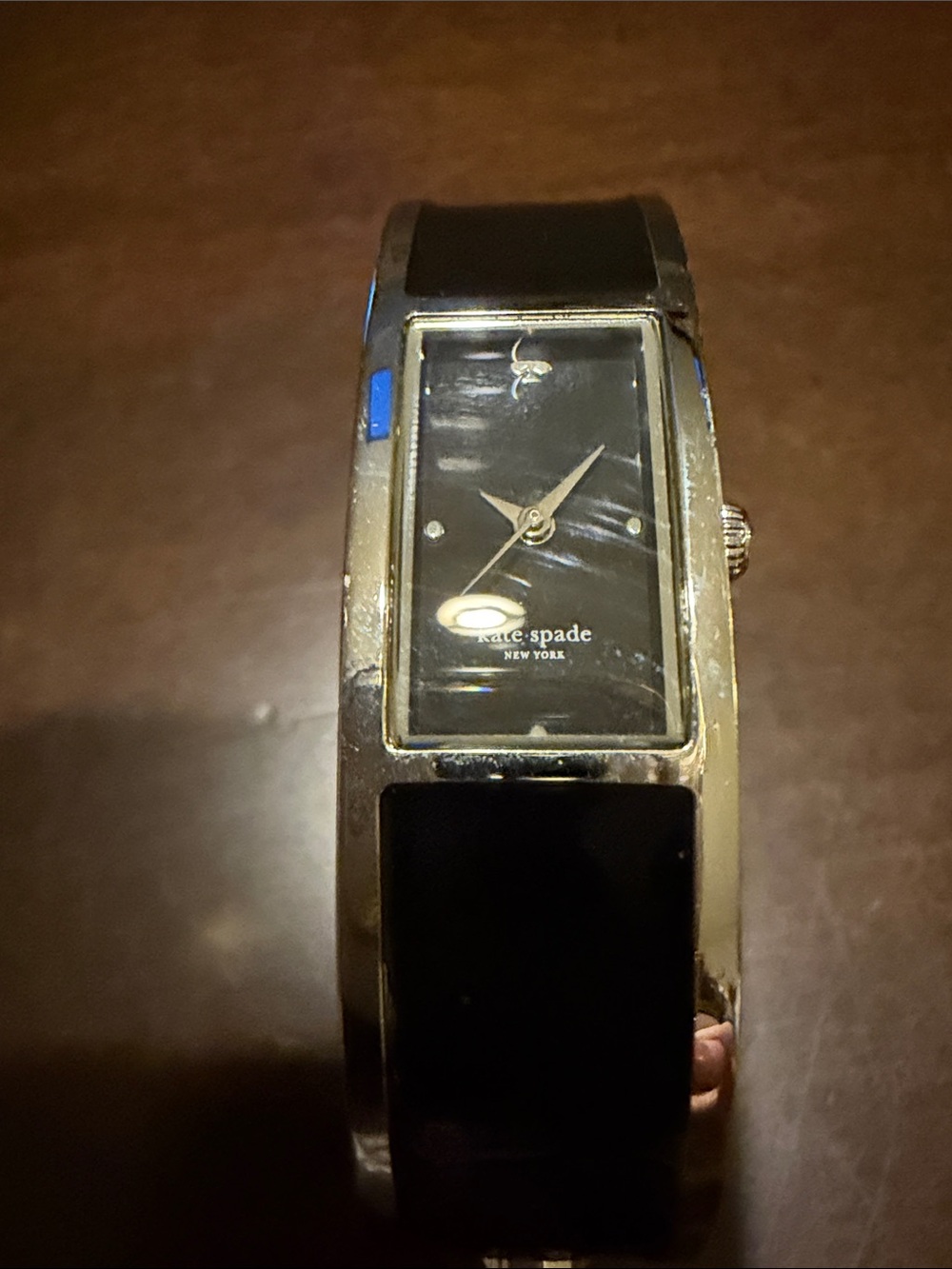 kate spade Black and Gold Rectangular Bracelet Watch
